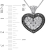 Thumbnail Image 3 of Black Diamond Accent Vintage-Style Beaded Heart Frame Locket in Sterling Silver