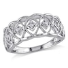 Thumbnail Image 0 of Diamond Accent Art Deco-Inspired Lattice Ring in Sterling Silver