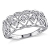 Thumbnail Image 1 of Diamond Accent Art Deco-Inspired Lattice Ring in Sterling Silver