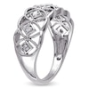 Thumbnail Image 1 of Diamond Accent Art Deco-Inspired Lattice Ring in Sterling Silver