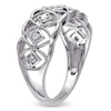 Thumbnail Image 2 of Diamond Accent Art Deco-Inspired Lattice Ring in Sterling Silver