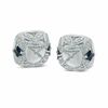 Thumbnail Image 2 of Vera Wang Love Collection Akoya Cultured Pearl and 0.25 CT. T.W. Diamond Cushion Frame Stud Earrings in 14K White Gold