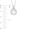 Thumbnail Image 2 of Vera Wang LOVE 7.5-8.0mm Akoya Cultured Pearl and 0.14 CT. T.W. Diamond Frame Pendant in 14K White Gold