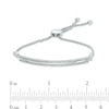 Thumbnail Image 2 of 0.25 CT. T.W. Diamond Bar Bolo Bracelet in Sterling Silver - 9.5"