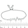 0.20 CT. T.W. Diamond Heartbeat Bolo Bracelet in Sterling Silver - 8.5"