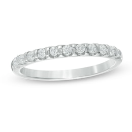 0.25 CT. T.W. Certified Canadian Diamond Wedding Band in 14K White Gold (I/I2)