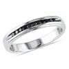 Thumbnail Image 1 of Men's 0.26 CT. T.W. Black Diamond Band in Sterling Silver
