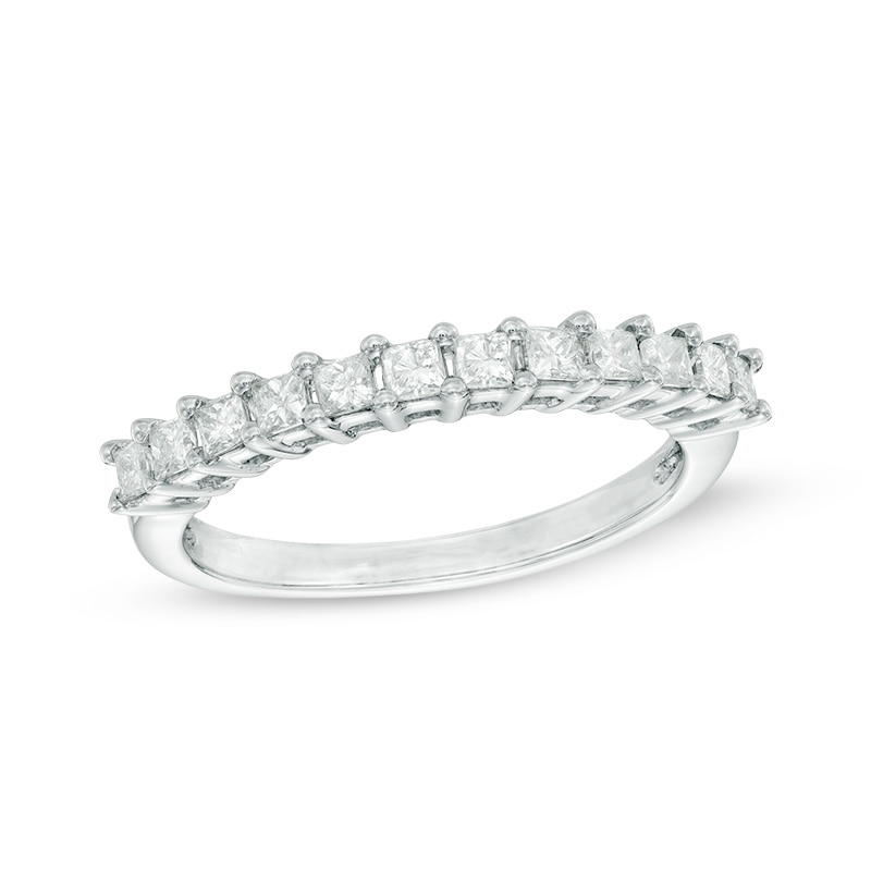 0.45 CT. T.W. Princess-Cut Diamond Anniversary Band in 10K White Gold