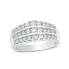 Thumbnail Image 1 of 0.95 CT. T.W. Diamond Three Row Anniversary Band in 14K White Gold
