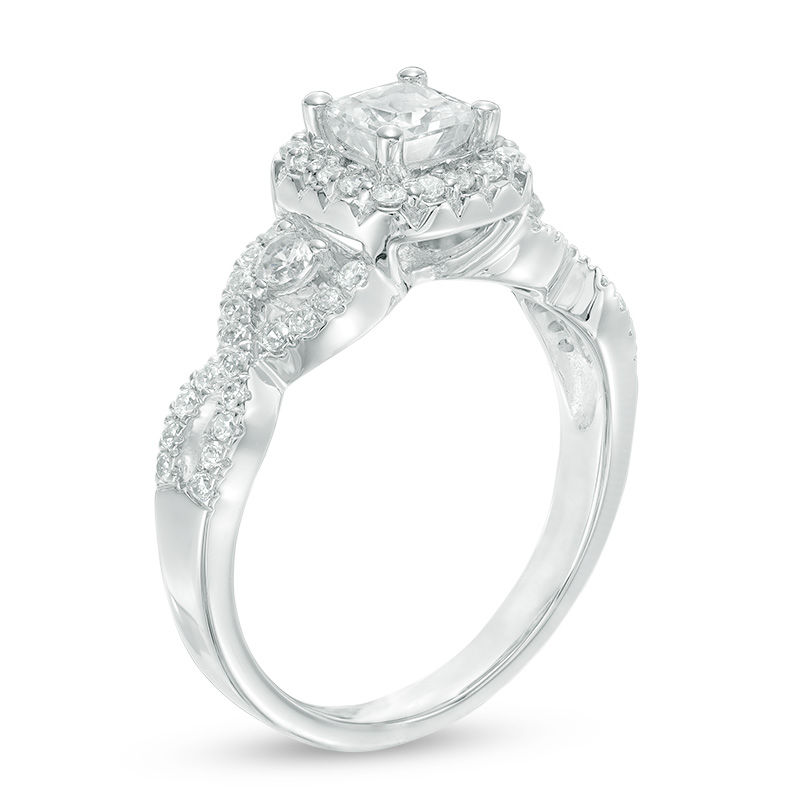 Celebration Canadian Ideal 1.04 CT. T.W. Princess-Cut Certified Diamond Engagement Ring 14K White Gold (I/I1)