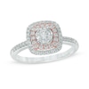 Thumbnail Image 1 of 0.45 CT. T.W. Diamond Double Square Frame Engagement Ring in 14K Two-Tone Gold