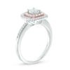 Thumbnail Image 2 of 0.45 CT. T.W. Diamond Double Square Frame Engagement Ring in 14K Two-Tone Gold