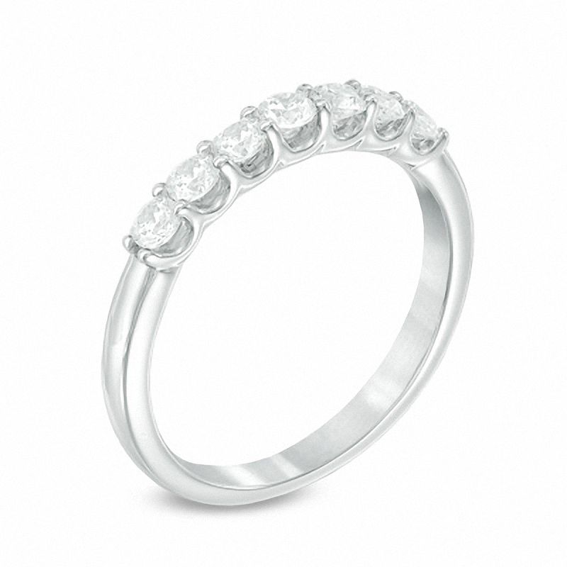 Celebration Canadian Ideal 0.50 CT. T.W. Diamond Seven Stone Band in 14K White Gold I I1