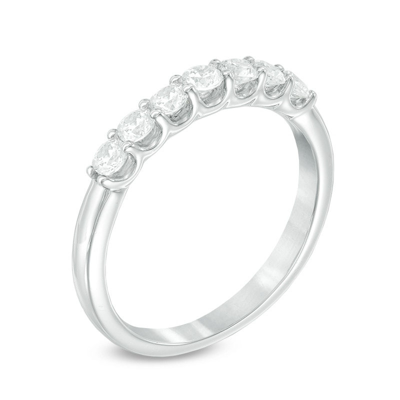 Main Image 2 of Canadian Ideal 0.50 CT. T.W. Certified Diamond Seven Stone Band in 14K White Gold (I/I1)