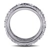 Thumbnail Image 3 of Lab-Created Blue and White Sapphire Multi-Row Vintage-Style Band in Sterling Silver
