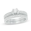Thumbnail Image 1 of 0.58 CT. T.W. Diamond Vintage-Style Bridal Set in 10K White Gold
