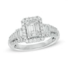 Thumbnail Image 0 of 1.00 CT. T.W. Baguette Composite Diamond Rectangular Frame Engagement Ring in 14K White Gold