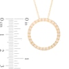 Thumbnail Image 2 of Lab-Created Yellow Opal Circle Pendant in Sterling Silver with 18K Gold Plate