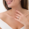 Thumbnail Image 2 of 0.45 CT. T.W. Princess-Cut Diamond Cushion Frame Bridal Set in Sterling Silver