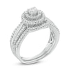 0.45 CT. T.W. Diamond Double Frame Bridal Set in 10K White Gold