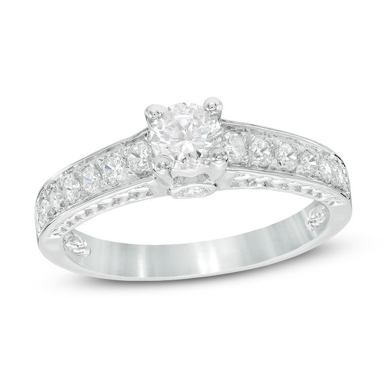 0.58 CT. T.W. Diamond Engagement Ring in 10K White Gold|Peoples Jewellers