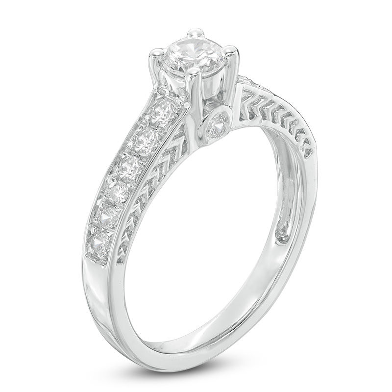 0.58 CT. T.W. Diamond Engagement Ring 10K White Gold