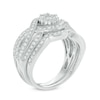 Thumbnail Image 1 of 0.70 CT. T.W. Diamond Composite Crossover Bridal Set in 10K White Gold