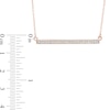 Thumbnail Image 1 of Lab-Created White Sapphire Bar Necklace in Sterling Silver with 18K Rose Gold Plate