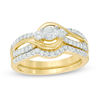 Thumbnail Image 1 of 0.70 CT. T.W. Diamond Crossover Bridal Set in 10K Gold