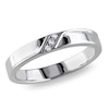 Thumbnail Image 1 of Men's Diamond Accent Three Stone Slant Band in Sterling Silver