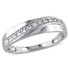 Thumbnail Image 0 of Men's 0.09 CT. T.W. Diamond Slant Band in 10K White Gold