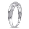 Thumbnail Image 1 of Men's 0.09 CT. T.W. Diamond Slant Band in 10K White Gold