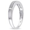 Thumbnail Image 1 of Men's 0.13 CT. T.W. Diamond Double Row Milgrain Band in 10K White Gold