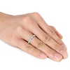 Thumbnail Image 3 of Men's 0.13 CT. T.W. Diamond Double Row Milgrain Band in 10K White Gold
