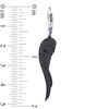 Thumbnail Image 3 of Black Diamond Accent Wing Earrings in Sterling Silver