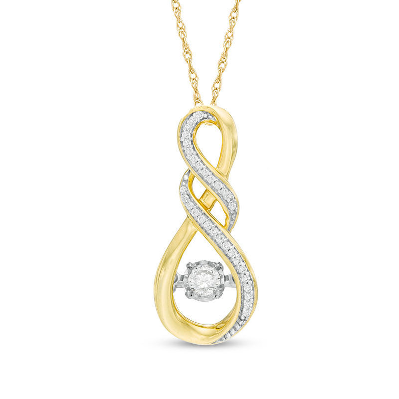 Unstoppable Love™ 0.20 CT. T.W. Diamond Cascading Infinity Pendant in 10K Gold|Peoples Jewellers