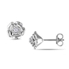 Thumbnail Image 0 of 0.06 CT. T.W. Diamond Solitaire Rose Stud Earrings in Sterling Silver