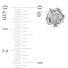 Thumbnail Image 3 of 0.06 CT. T.W. Diamond Solitaire Rose Stud Earrings in Sterling Silver
