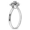 Thumbnail Image 2 of Diamond Accent Solitaire Rose Ring in Sterling Silver
