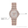 Ladies' Citizen Eco-Drive® Silhouette Crystal Rose-Tone Watch With Silver-Tone Dial (Model: EW2348-56A)