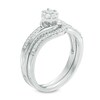 Thumbnail Image 2 of 0.23 CT. T.W. Diamond Composite Bypass Bridal Set in Sterling Silver