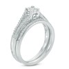 Thumbnail Image 2 of 0.18 CT. T.W. Diamond Split Shank Bridal Set in 10K White Gold