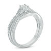 Thumbnail Image 2 of 0.23 CT. T.W. Diamond Crossover Bridal Set in 10K White Gold