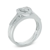Thumbnail Image 1 of 0.22 CT. T.W. Diamond Composite Heart Frame Bridal Set in Sterling Silver