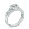 Thumbnail Image 2 of 0.22 CT. T.W. Diamond Composite Heart Frame Bridal Set in Sterling Silver