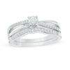 Thumbnail Image 0 of 0.23 CT. T.W. Diamond Split Shank Bridal Set in 10K White Gold