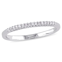 Ladies' Diamond Accent Anniversary Band in Sterling Silver