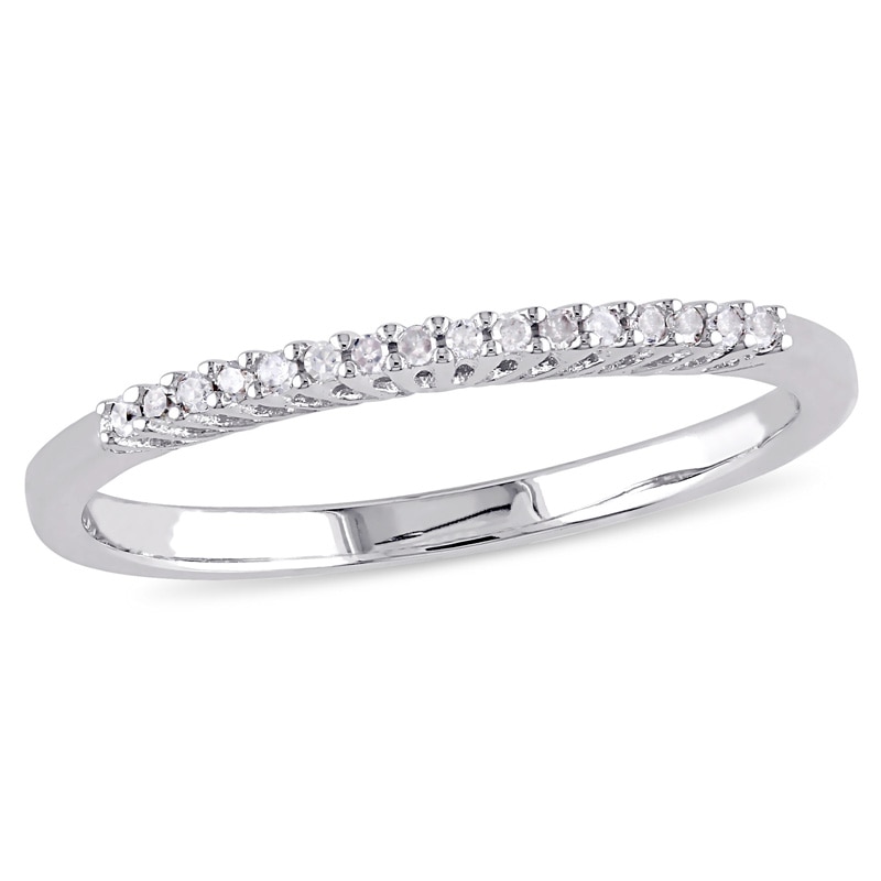 Main Image 1 of Ladies' Diamond Accent Anniversary Band in Sterling Silver