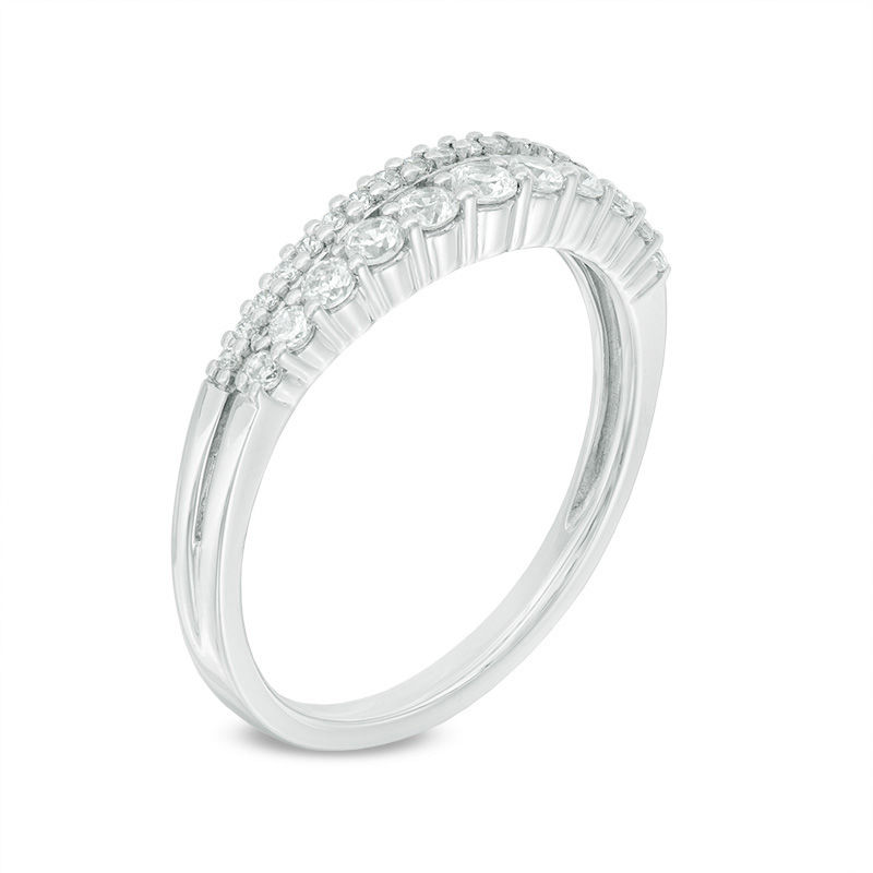 0.40 CT. T.W. Diamond Double Row Band 14K White Gold
