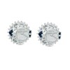 Thumbnail Image 2 of Vera Wang Love Collection Akoya Cultured Pearl and 0.13 CT. T.W. Diamond Star Frame Stud Earrings in 14K White Gold